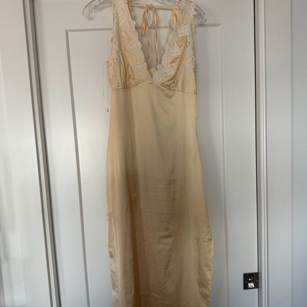 Pastel Yellow Silk Dress
